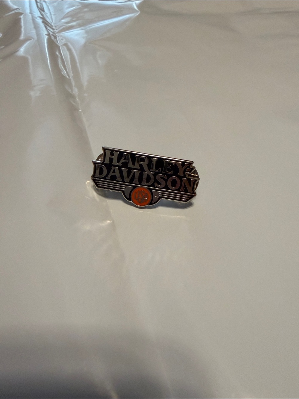 Harley-Davidson Black Logo Plate with Gold Accents